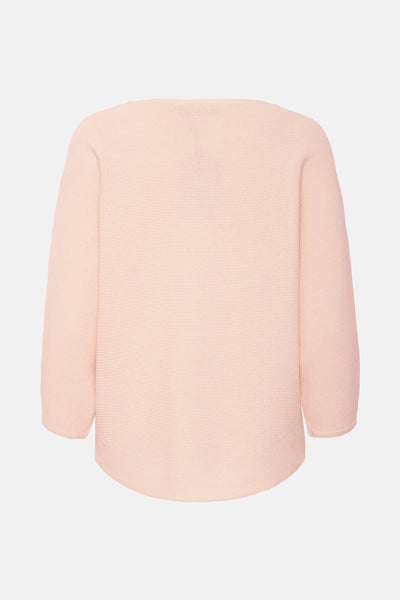 Pull rose à col rond de Fransa, en maille texturée.