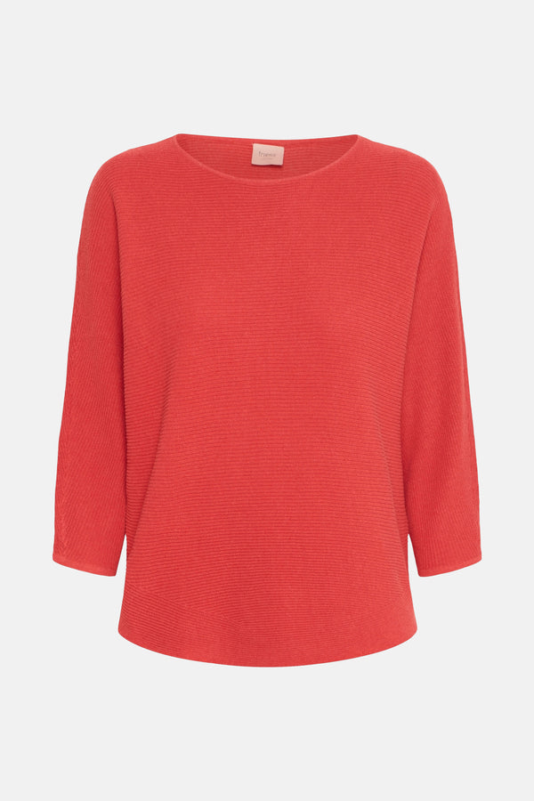 Pull col rond Rouge - Fransa®