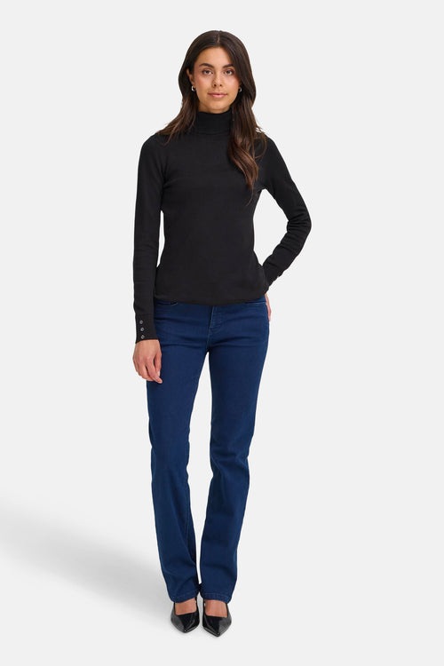 Pull col montant Noir - Fransa®