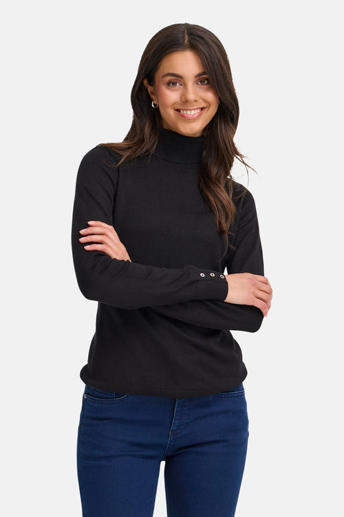 Pull col montant Noir - Fransa®