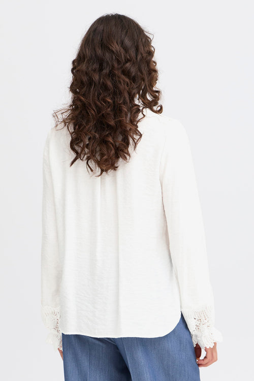 Chemise à manches longues - blanc