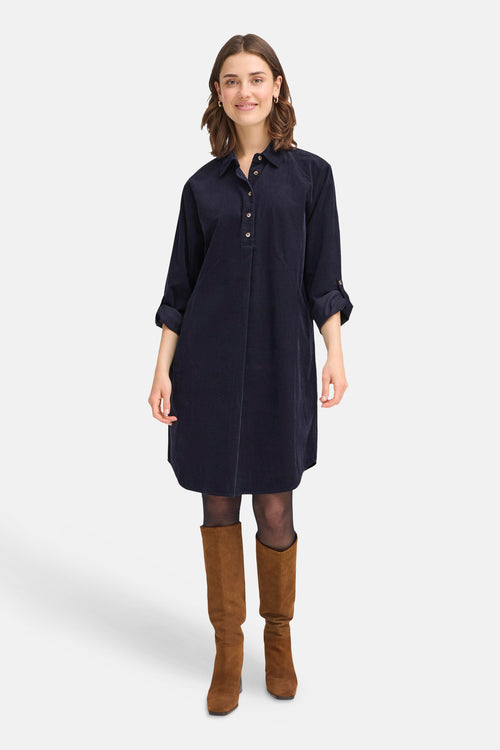 Kleedje met lange mouwen - blauw