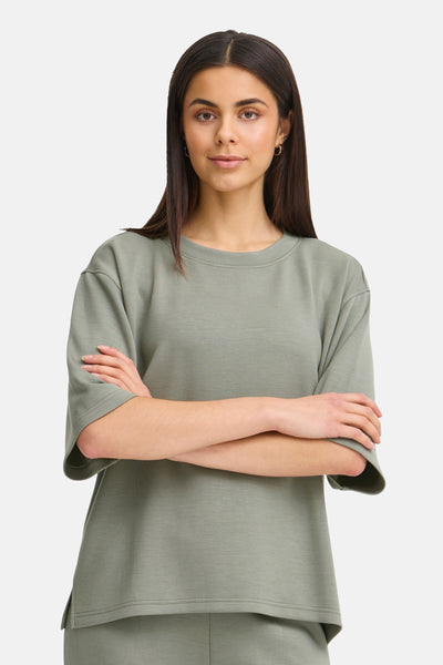 Sweat col rond KAHKI - Fransa®