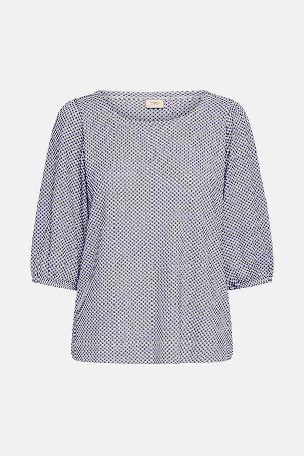 Top uni manches courtes Bleu - Fransa®