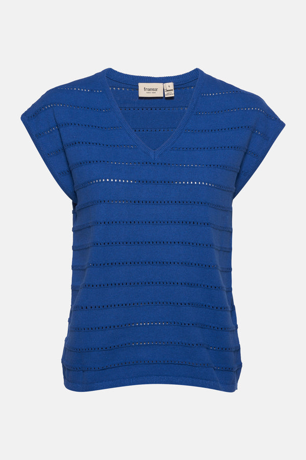 Top uni manches courtes Bleu - Fransa®