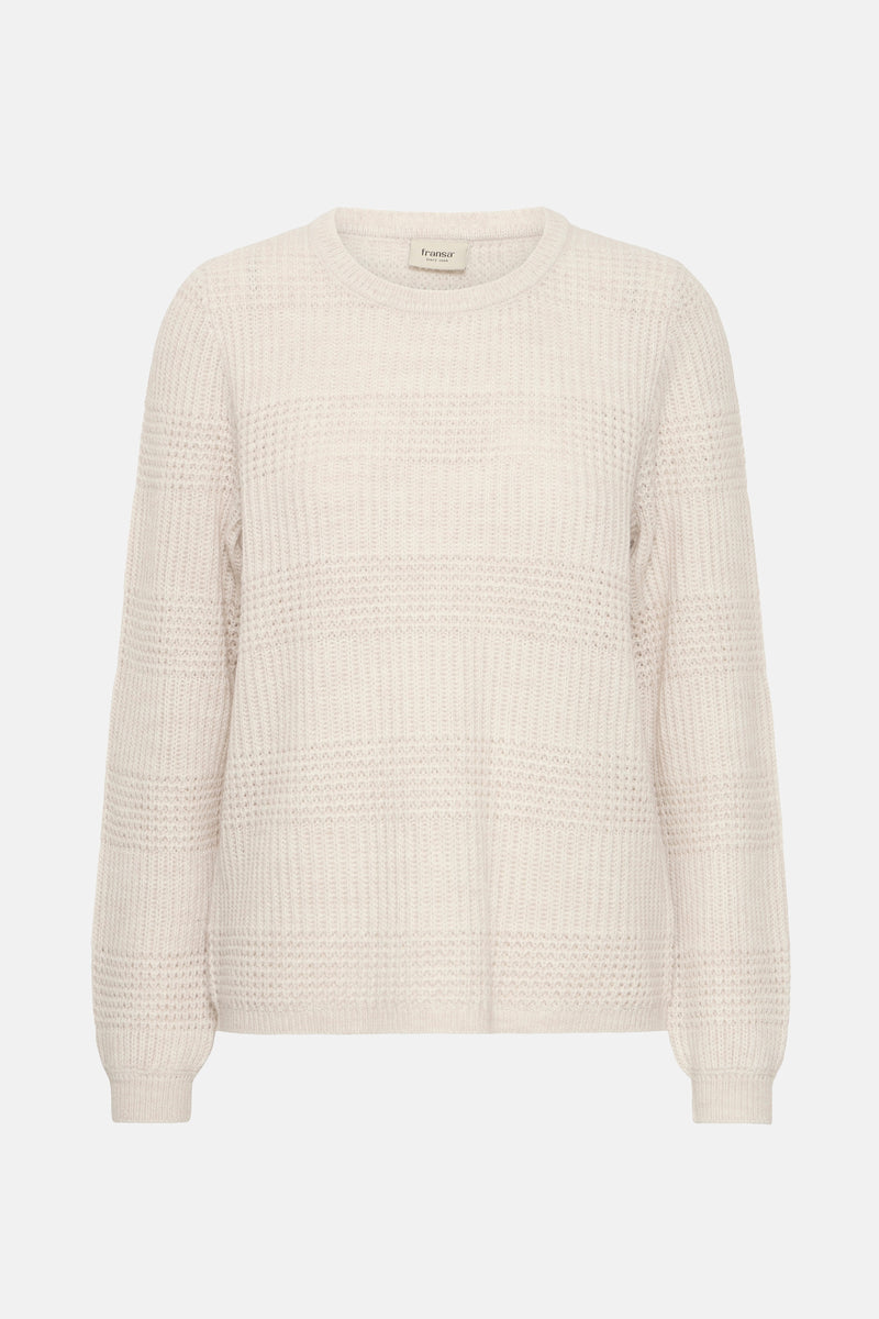 Trui met ronde hals Beige - Fransa®