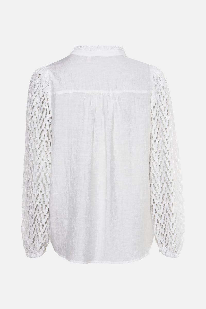 Blouse met lange mouwen - wit