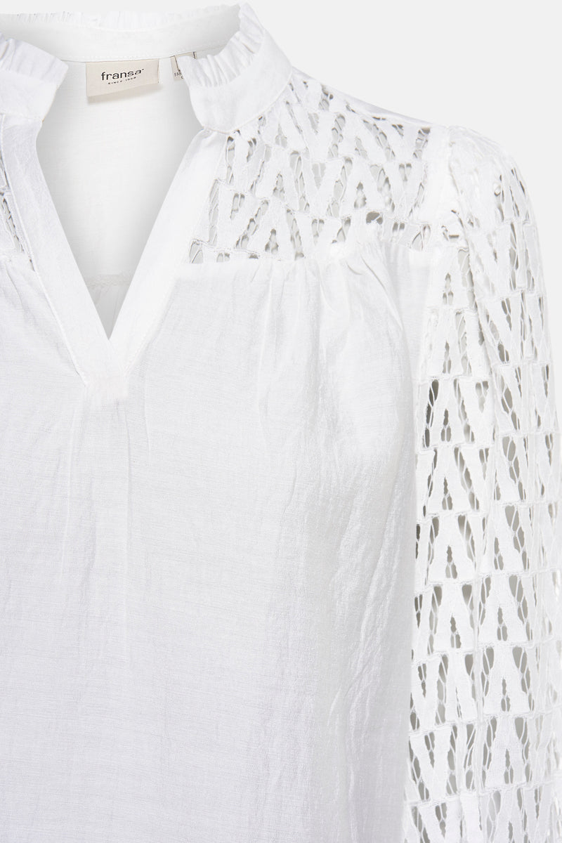 Blouse met lange mouwen - wit