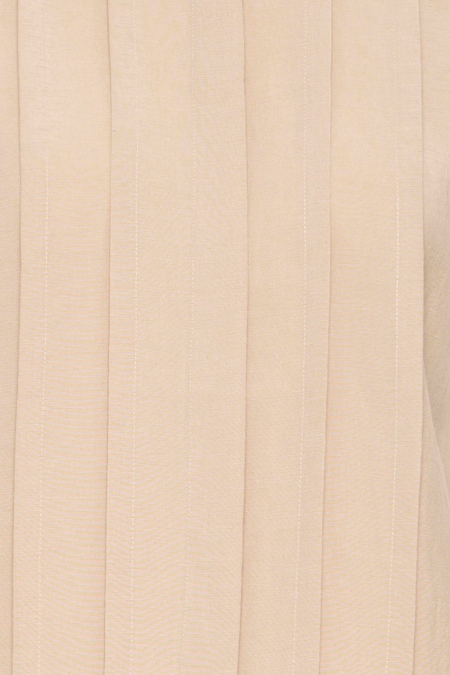 Chemisier sans manches beige de Fransa, avec des plis verticaux et une texture subtile.