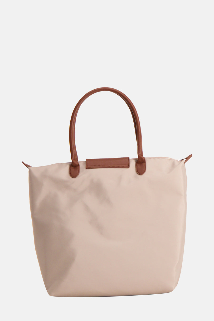 Sac à bandoulière beige de Fransa, avec anses marron en similicuir.