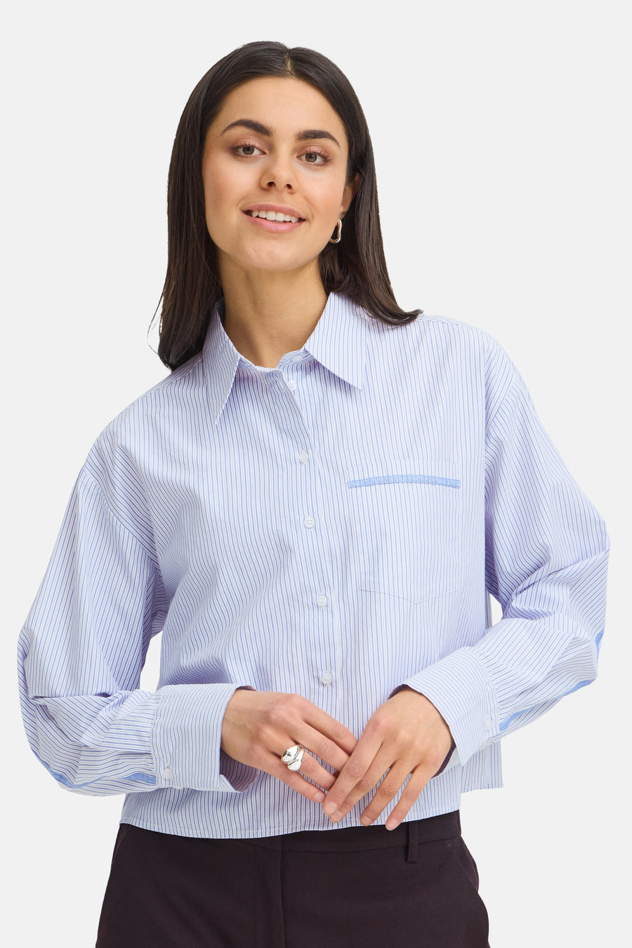 Chemise à manches longues - bleu