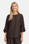 Blouse à manches 3/4 - brun