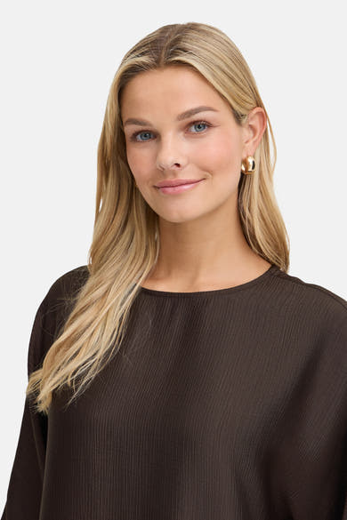 Blouse à manches 3/4 - brun