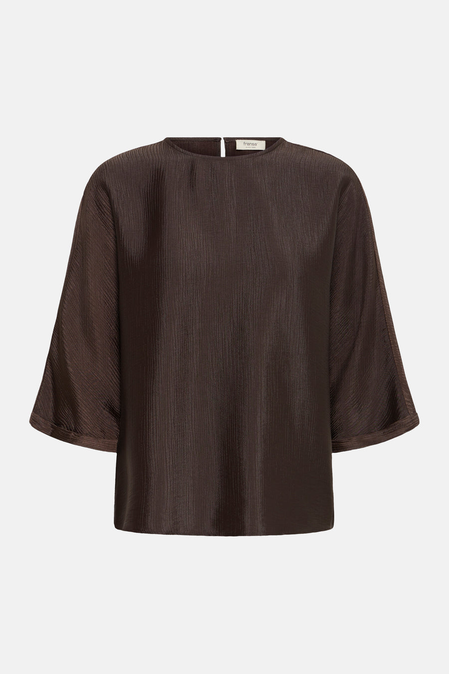 Blouse à manches 3/4 - brun