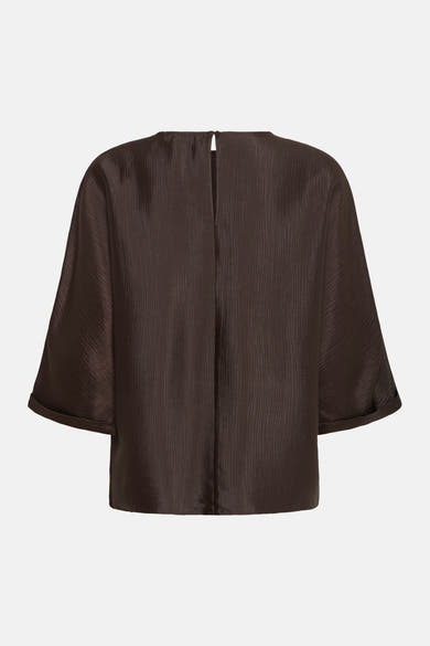 Blouse à manches 3/4 - brun