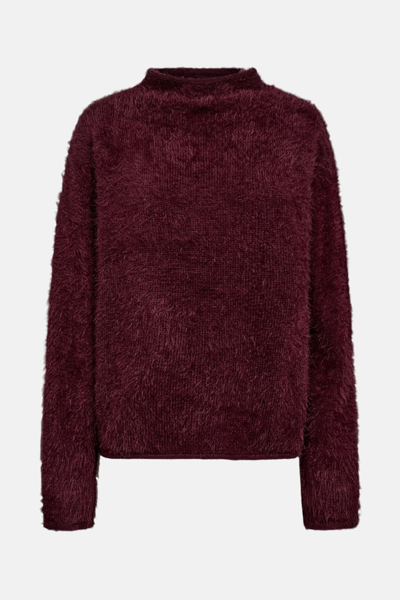 Pull met ronde hals - Bordeaux