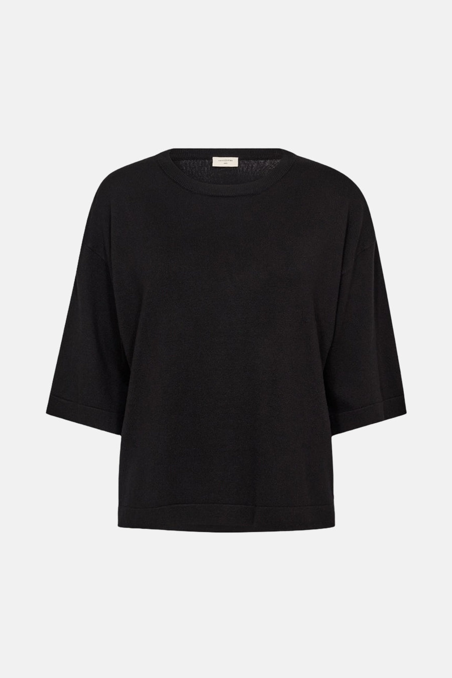 Pull met ronde hals - zwart