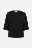 Pull met ronde hals - zwart