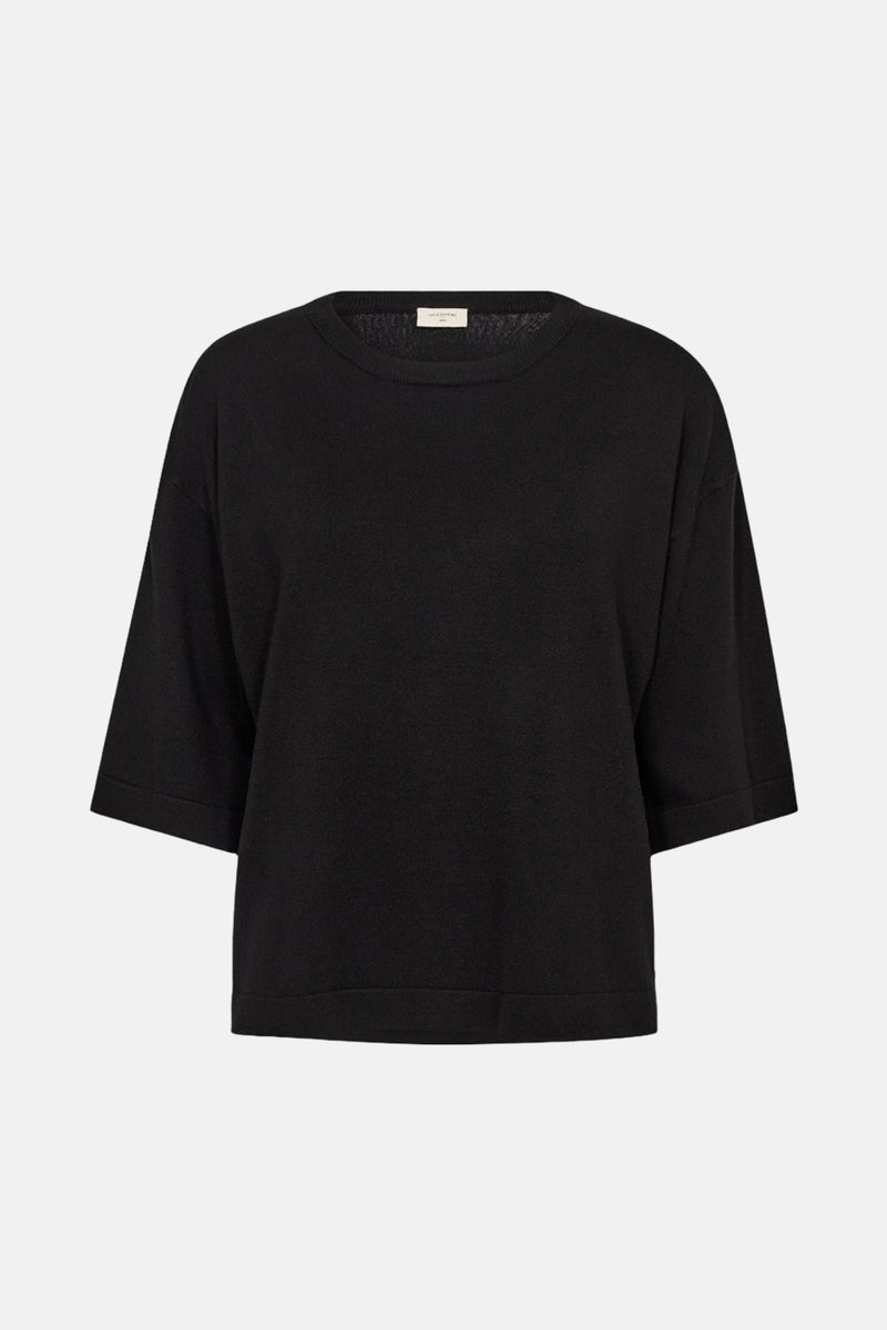 Pull met ronde hals - zwart