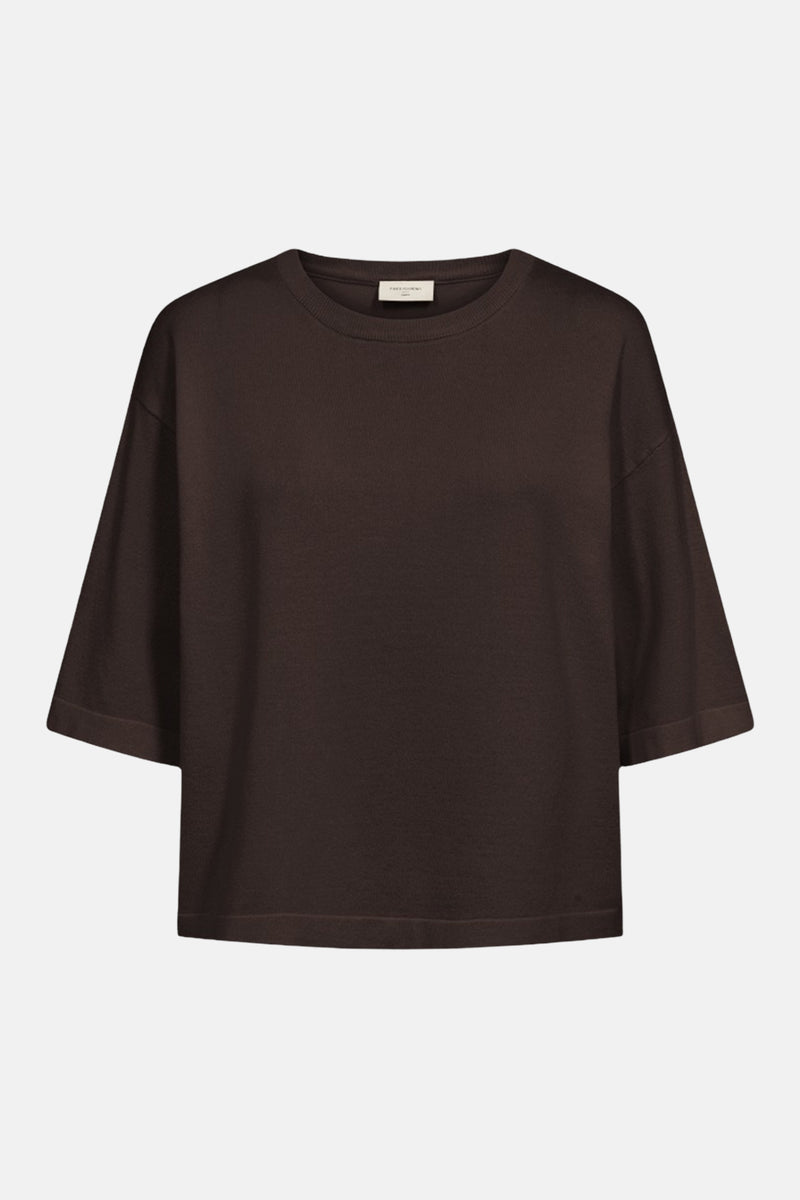 Pull col rond brun - FREEQUENT