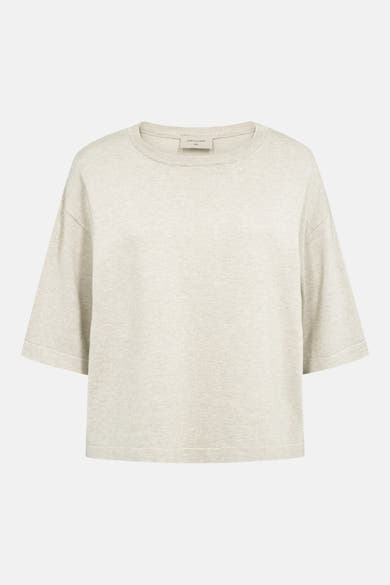 Pull col O - beige