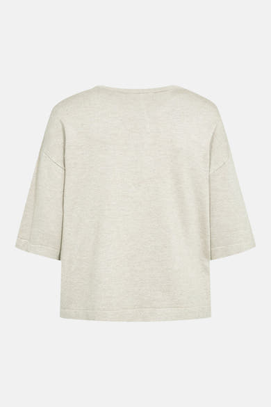 Pull col O - beige