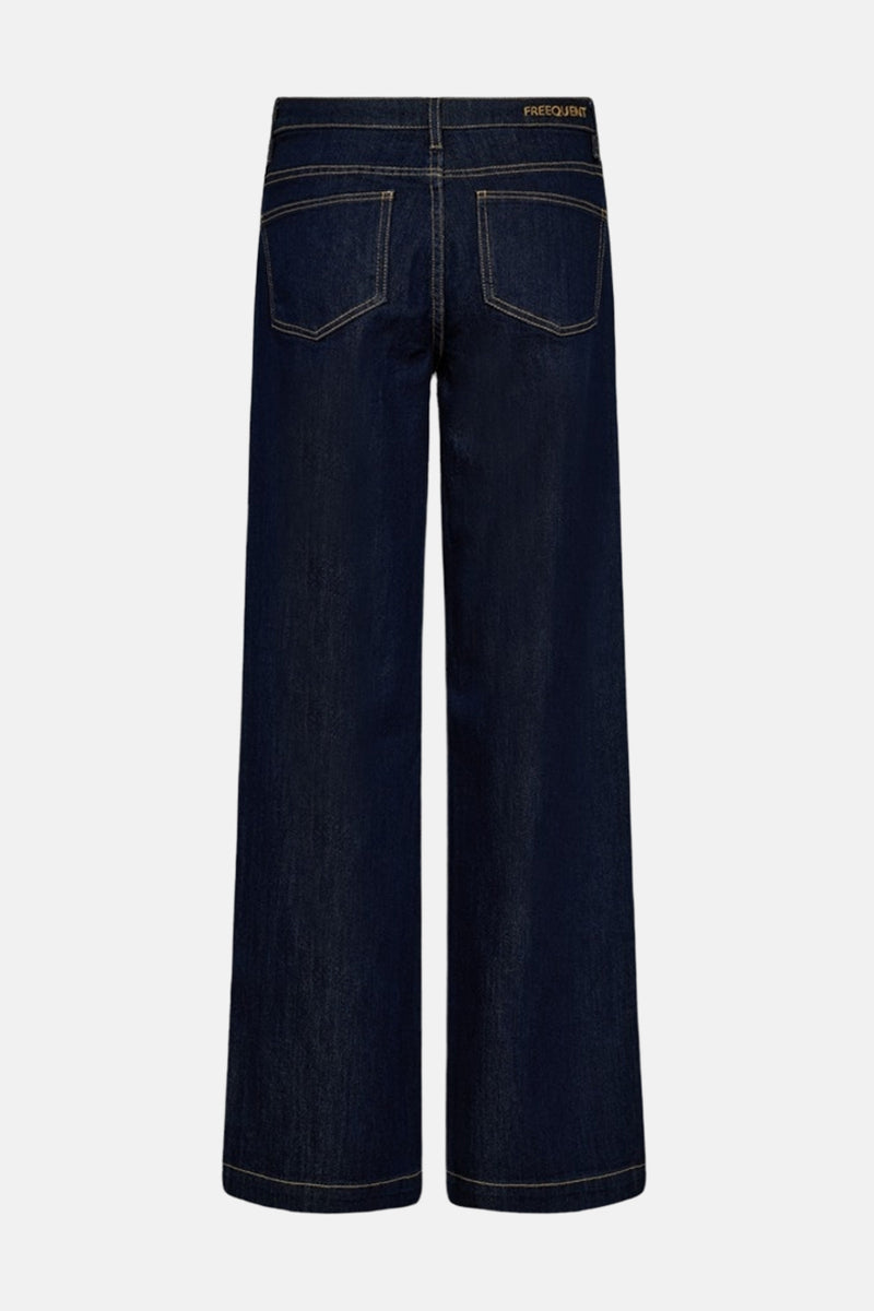 Jeans wide dark blue denim - FREEQUENT