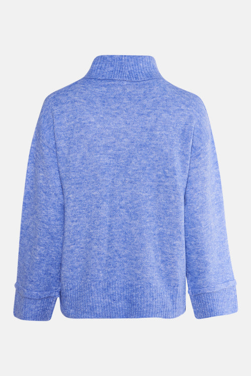 Pull met rolkraag - blauw