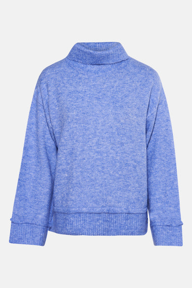 Pull met rolkraag - blauw