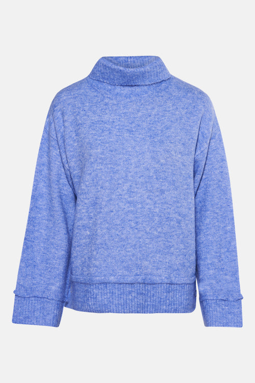Pull met rolkraag - blauw