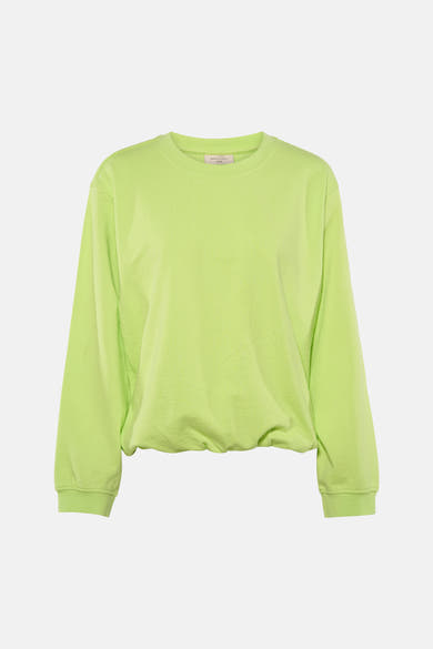 Sweat col rond vert vif de FREEQUENT, avec ourlet et poignets resserrés.