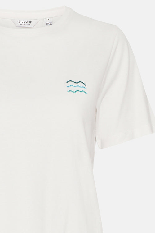 Top uni manches courtes Blanc - B.YOUNG