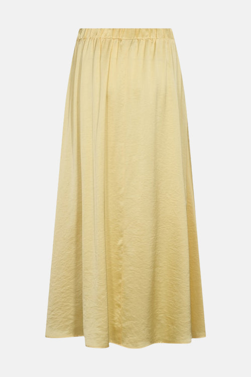 Jupe jaune de FREEQUENT en tissu fluide froissé à taille élastiquée.