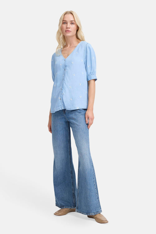 Chemisier (manches courtes) LIGHT BLUE DENIM - B.YOUNG