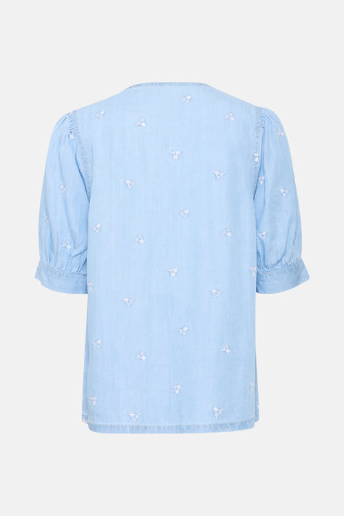 Chemisier (manches courtes) LIGHT BLUE DENIM - B.YOUNG