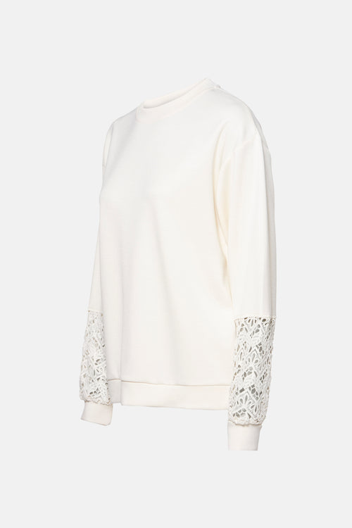 Sweat col rond Blanc - B.YOUNG