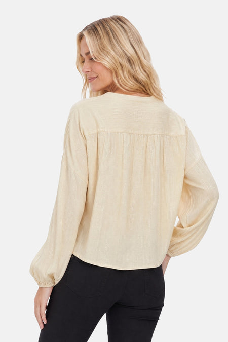 Blouse (lange mouwen) geel - FREEQUENT