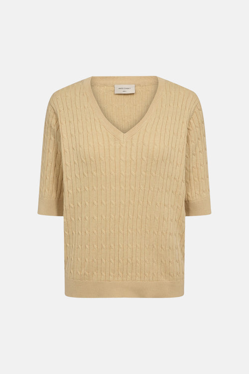 Pull col V - Jaune