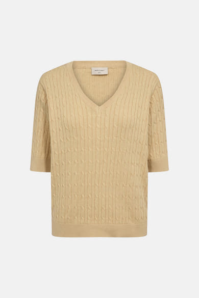Pull col V - Jaune