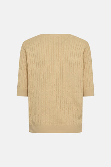 Pull col V - Jaune
