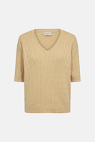 Pull col V - Jaune