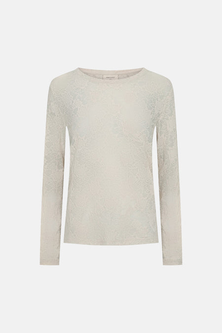 T-shirt met lange mouwen - beige