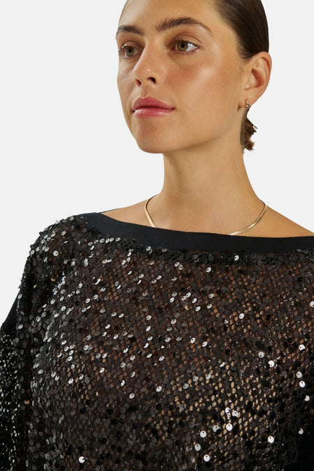 Pull col rond noir - FREEQUENT