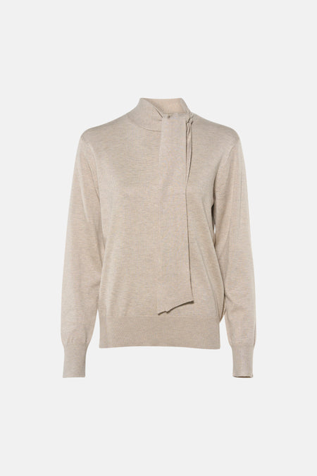 Pull O-hals - Beige