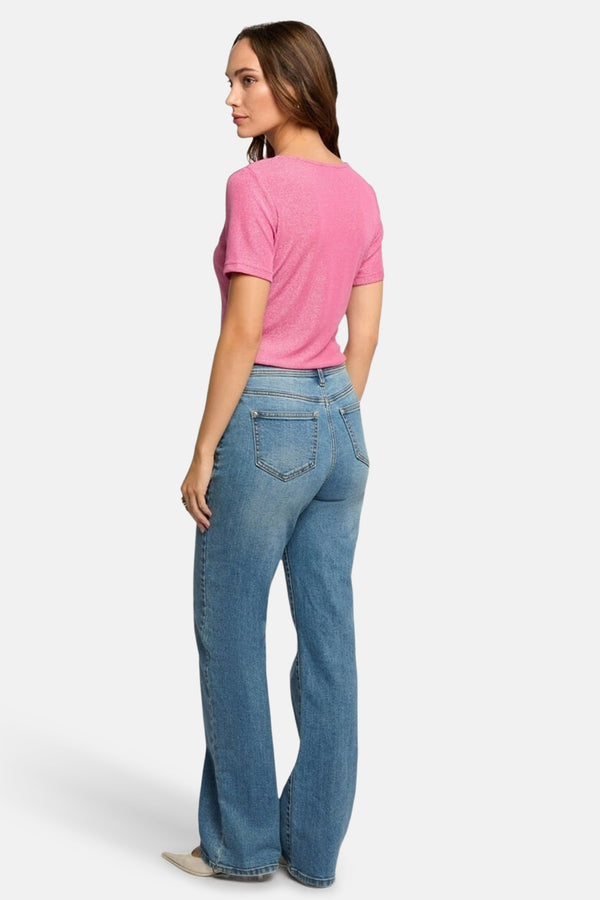Top uni manches courtes Rose - Morgan de Toi