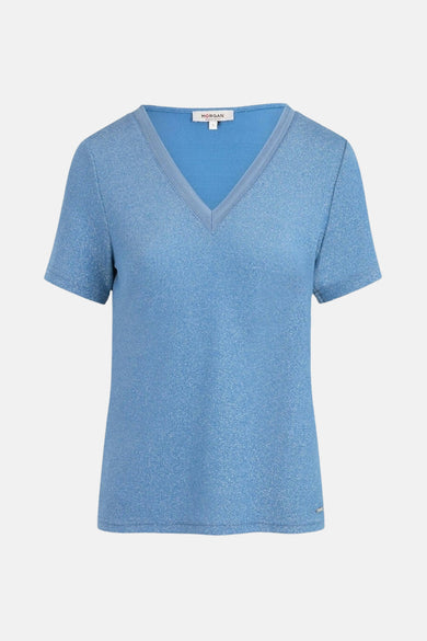 Top uni manches courtes Bleu - Morgan de Toi