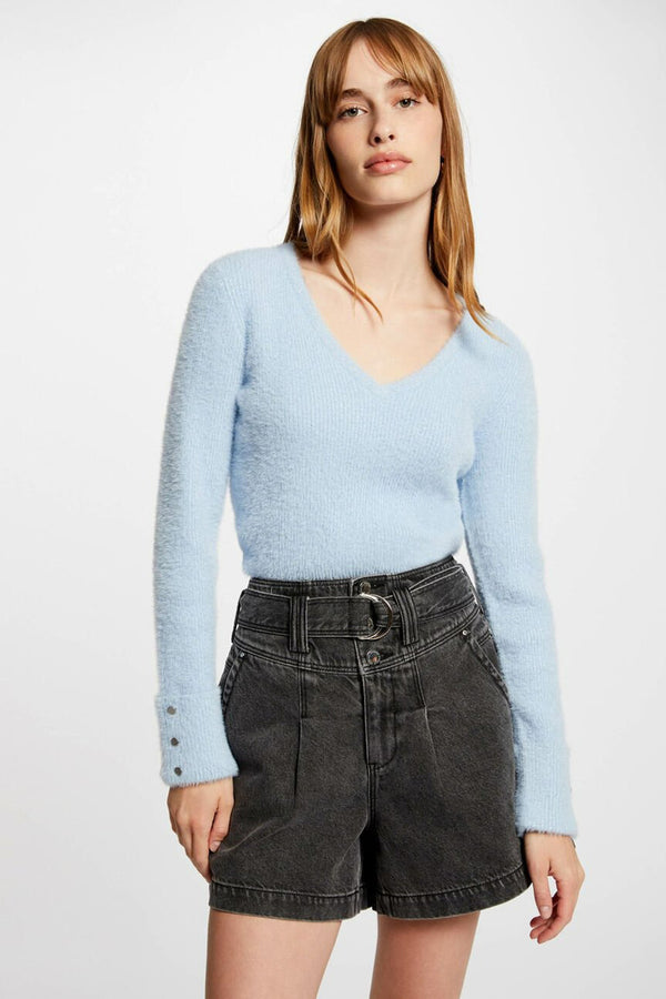 Pull col V Bleu - Morgan de Toi
