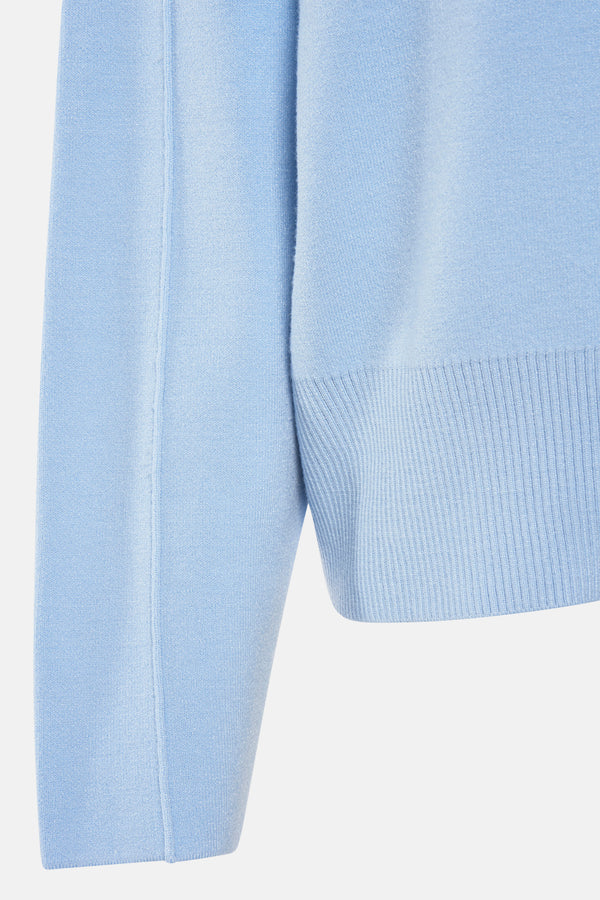 Pull col rond Bleu - COMMA