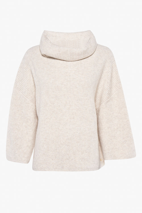 Pull col montant Beige - COMMA
