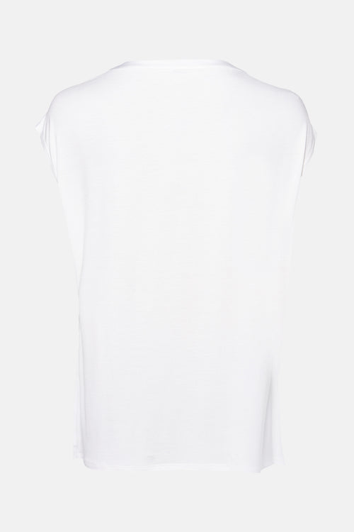 Top uni manches courtes Blanc - COMMA